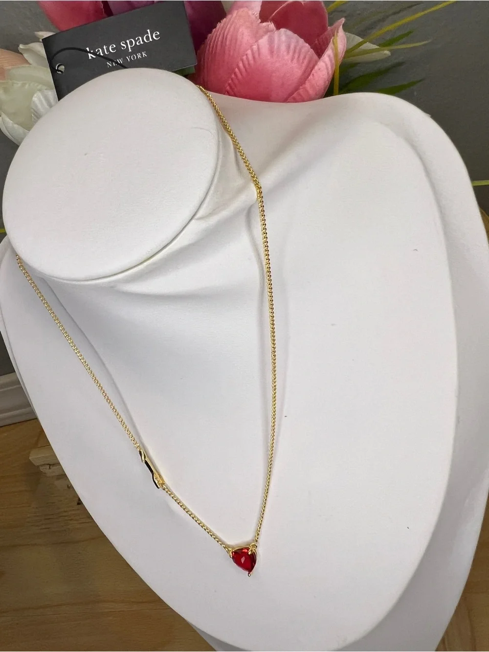 Kate Spade Red Heart Arrow Necklace